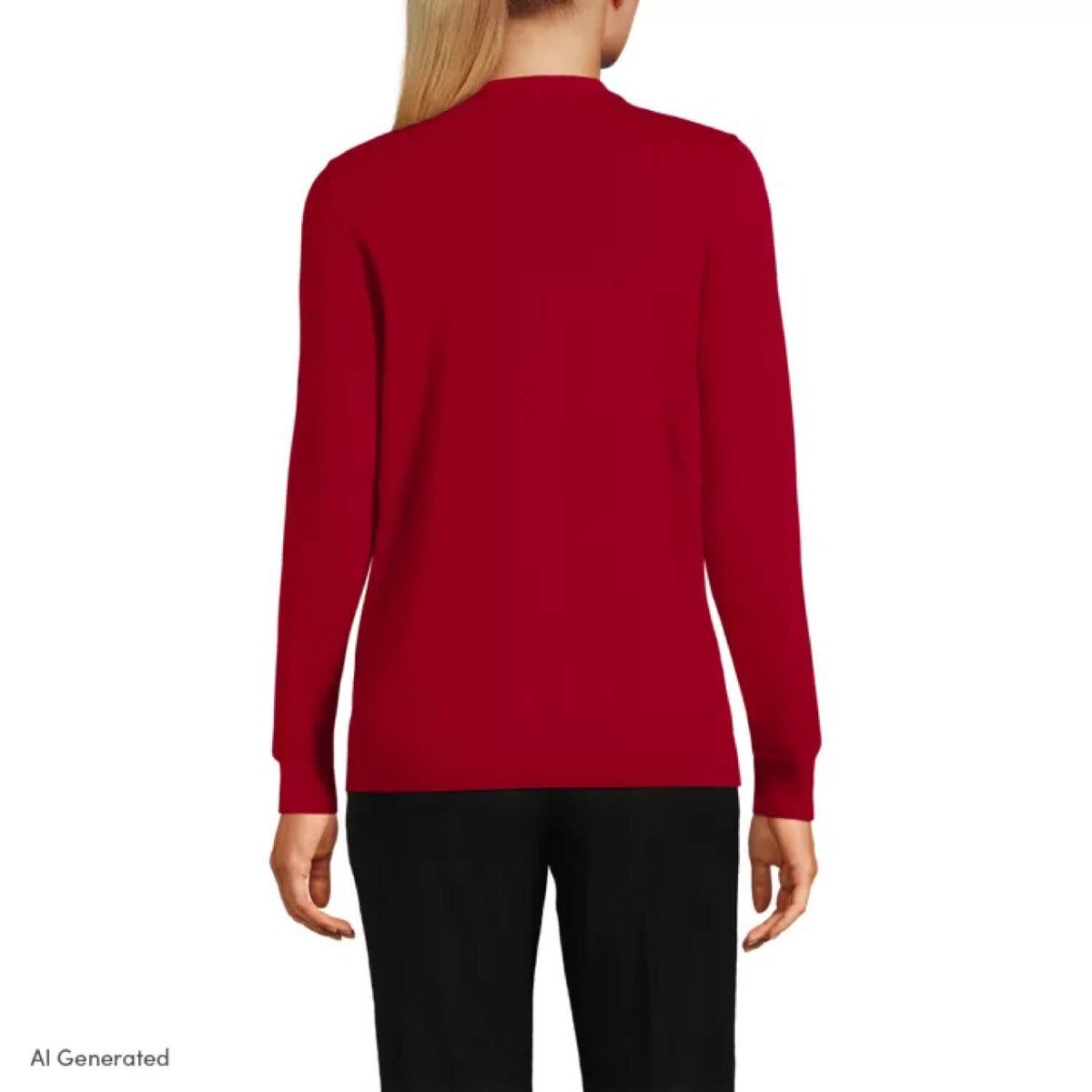 [16] Lands End Womens Cotton Modal V-neck Cardigan Sweater